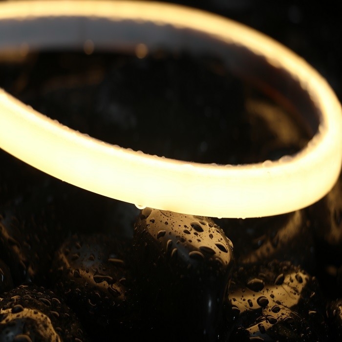 IP67 Polyurethane Neon Strip 10mm X 10mm  3 side emitting Top Bend 5 Years Warranty