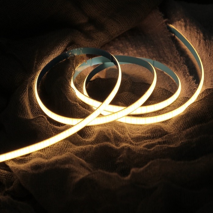 12V / 24V 4mm Width Flexible COB LED IP20 Ra90 Interior Decoration Lighting